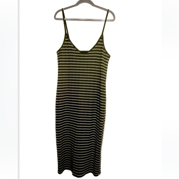 Wild fable stripped thin strap midi dress - Picture 2 of 4